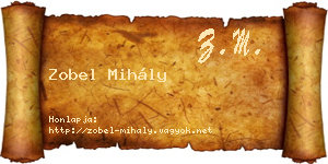 Zobel Mihály névjegykártya