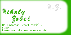 mihaly zobel business card